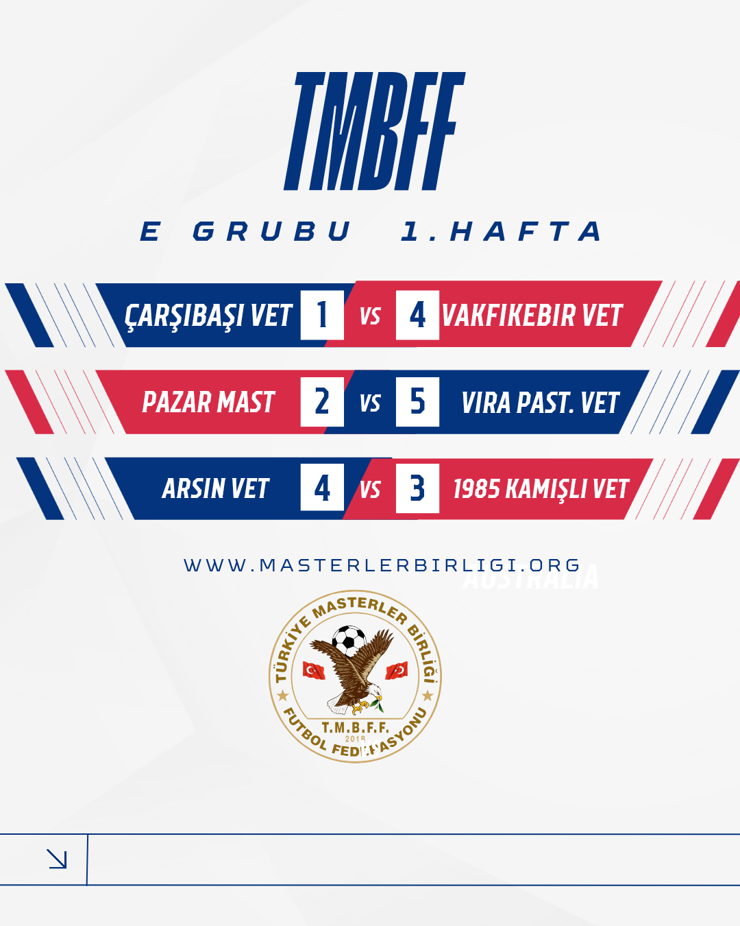 E Grubu 1.Hafta maç programı